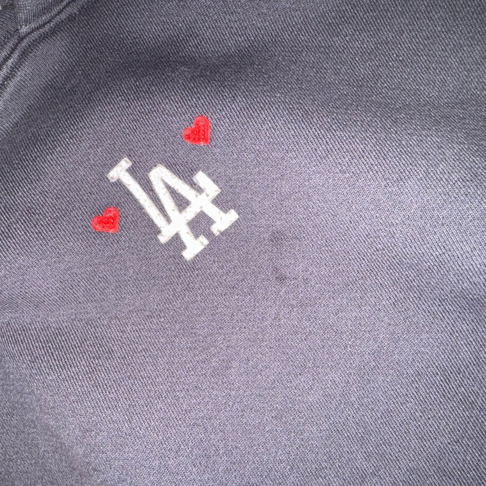 Madhappy Black LA Logo Hooded Sweatshirt with Red Heart Accents - Picture 2 of 5